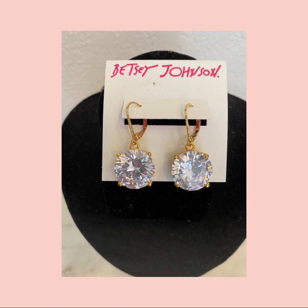 Betsey Johnson- Gold fashion earrings NEW